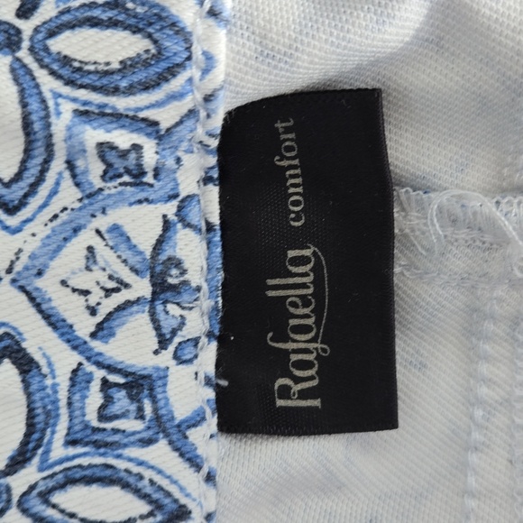 Rafaella Blue and White Patterned Cropped Jeggings 6 - Picture 3 of 4